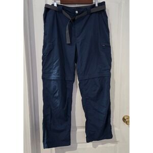 Columbia Silver Ridge Convertible Pants/ shorts Mens 36x28 Blue  Hiking Cargo